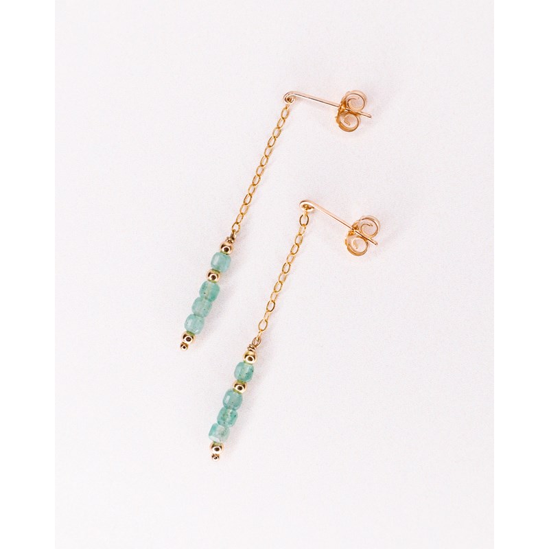 Boucles taravo or - vert