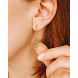 Boucles taravo or - vert