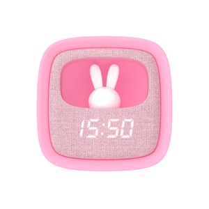Réveil et veilleuse billy clock rose pour enfant - mob