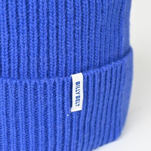 Bonnet en laine d'agneau bleu