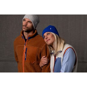 Bonnet en laine d'agneau bleu