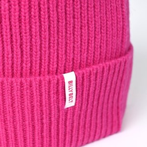 Bonnet en laine d'agneau rose