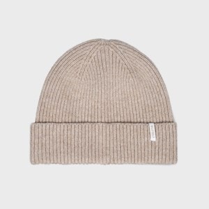 Bonnet en laine d'agneau beige