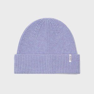 Bonnet en laine d'agneau lilas