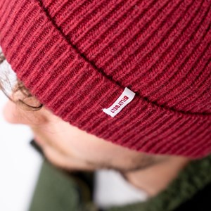 Bonnet en laine d'agneau terracotta