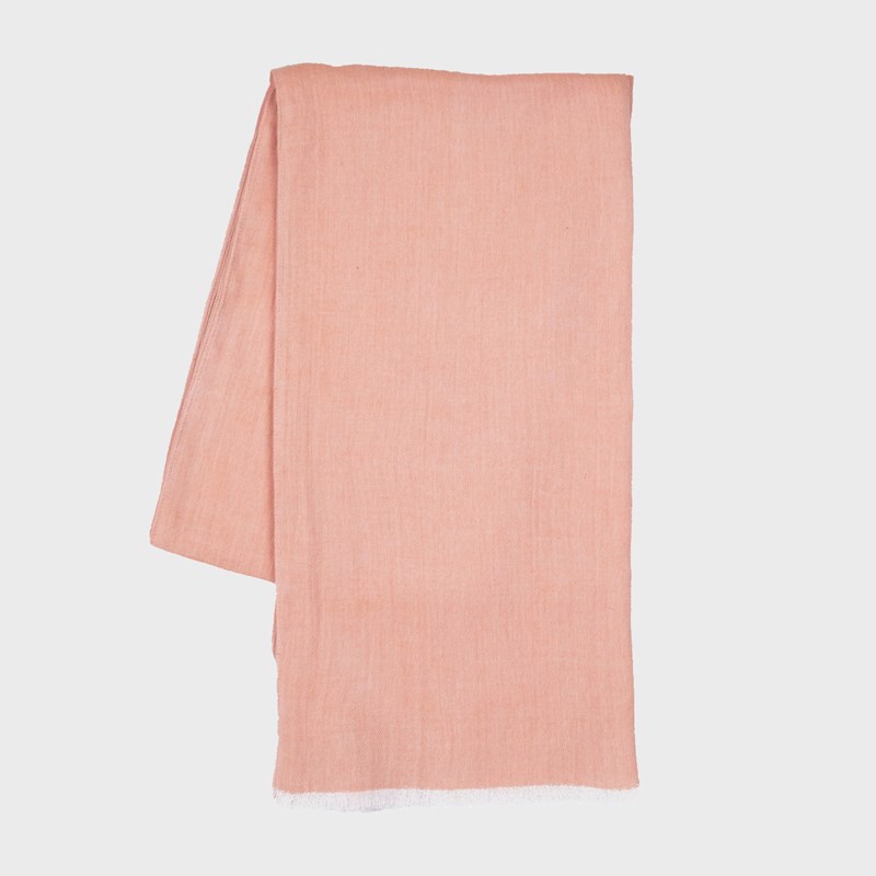 Foulard en coton bio jacquard orange
