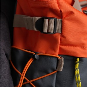 Sac à dos rolltop orange et bleu grisé