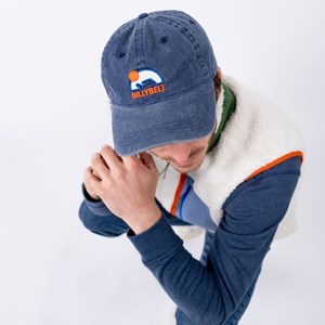 Casquette en coton bleu marine