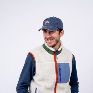 Casquette en coton bleu marine