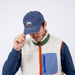 Casquette en coton bleu marine