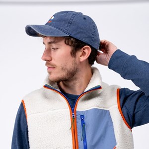Casquette en coton bleu marine