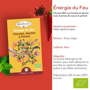 Thé & tisane bio - énergie du feu