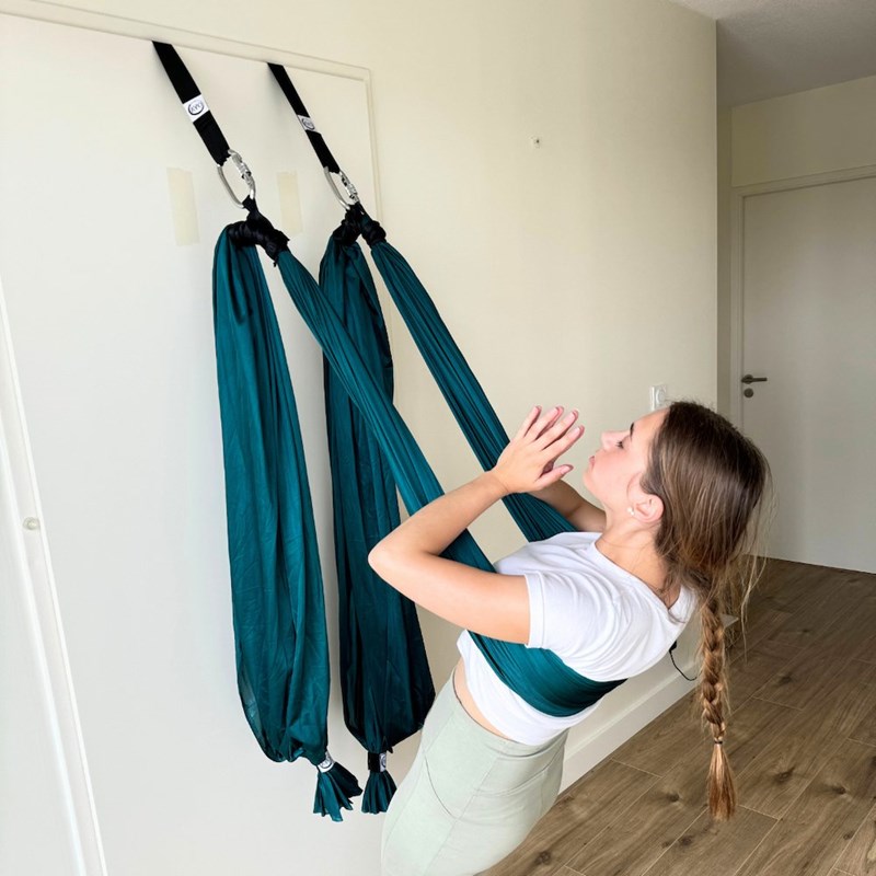 Kit yoga aérien porte vert forêt