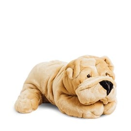 Peluche chien hector plissé miel 65 cm