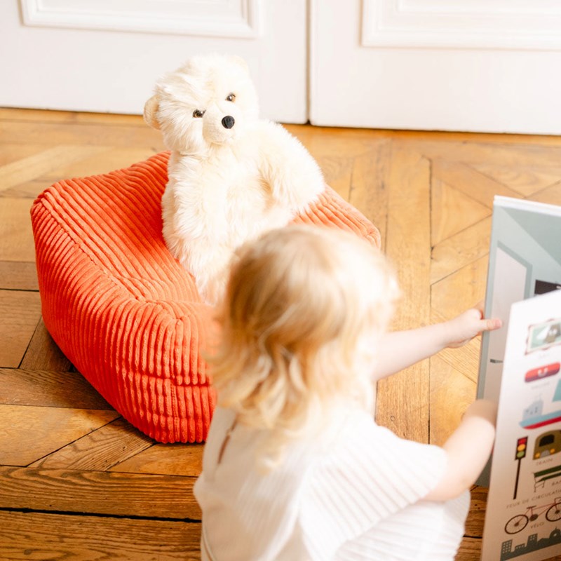 Peluche ours jules debout crème 35 cm