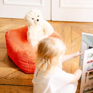 Peluche ours jules debout crème 35 cm