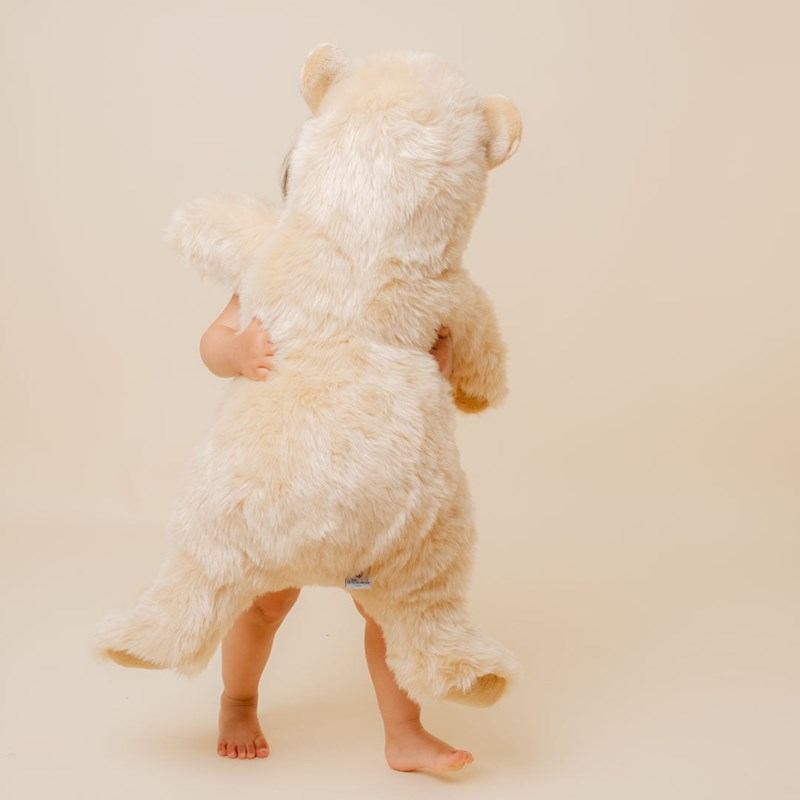 Peluche ours jules debout crème 70 cm