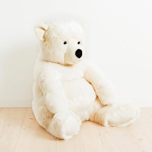 Peluche ours jules debout crème 100 cm