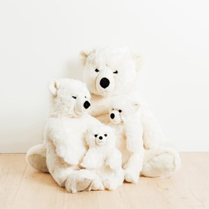Peluche ours jules debout crème 100 cm