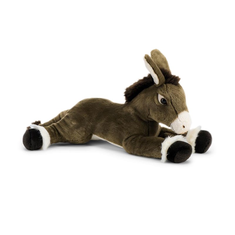 Peluche ane gaston allongé 55 cm