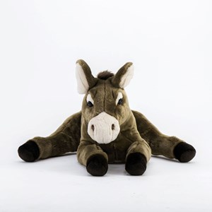 Peluche ane gaston allongé 60 cm