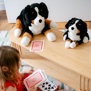 Peluche chien ferdinand assis 60 cm