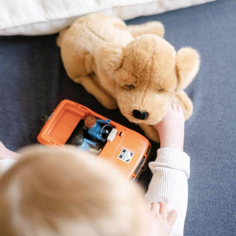 Peluche chien théo cocker allongé 35 cm