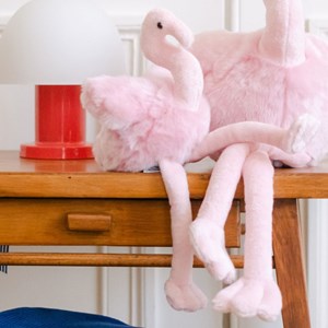 Peluche flamant rose suzie 36 cm
