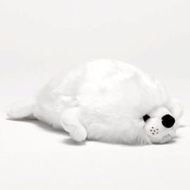 Peluche phoque arsène blanc 30 cm