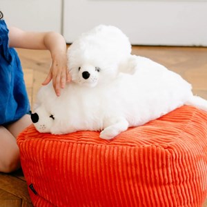 Peluche phoque arsène blanc 30 cm