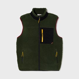 Sherpa sans manches mixte kaki l