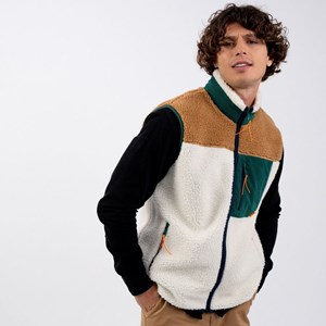 Sherpa sans manches mixte pistache xs