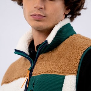 Sherpa sans manches mixte pistache xs