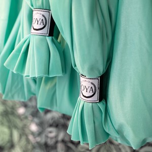 Tissu vert calanque yoga aérien 4,5m