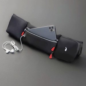 Ceinture de running, sport - bleu gris