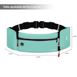 Ceinture de running, sport - bleu