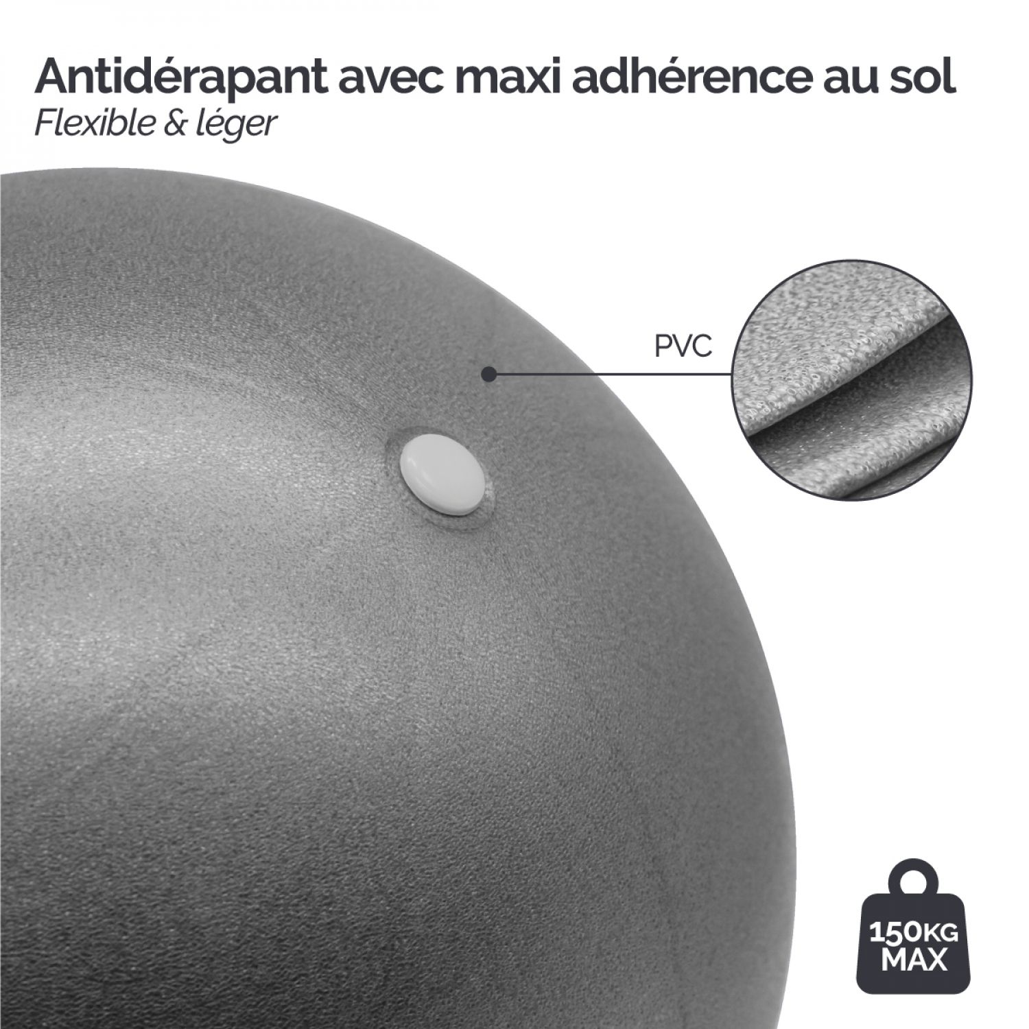 Mini Ballon De Pilates 25 Cm – Fitness, Yoga Et Rééducation – Souple, Antidérapant Et Facile à Gonfler
