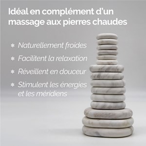 15 pierres froides marbre pour massage