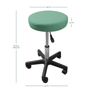 Tabouret rond à roulettes