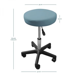 Tabouret rond à roulettes