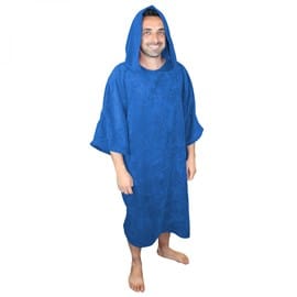 Poncho, adulte sortie de bain - bleu