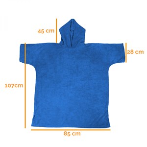 Poncho, adulte sortie de bain - bleu
