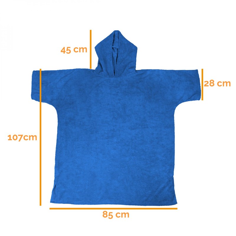 Poncho, adulte sortie de bain - bleu (Vivezen) - Image 1