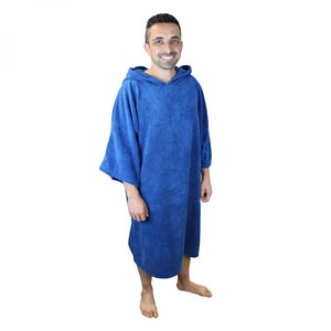 Poncho, adulte sortie de bain - bleu