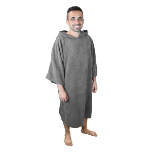 Poncho adulte , sortie de bain - gris
