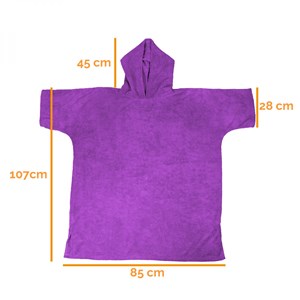 Poncho adulte , sortie de bain - violet