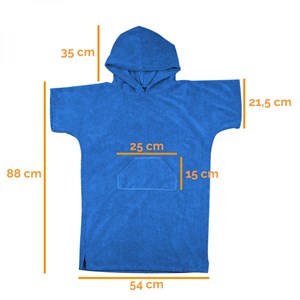 Poncho enfant , sortie de bain - bleu