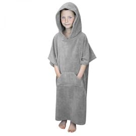 Poncho enfant , sortie de bain - gris