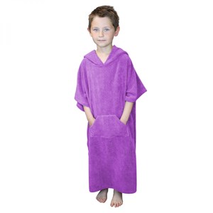 Poncho enfant , sortie de bain - violet