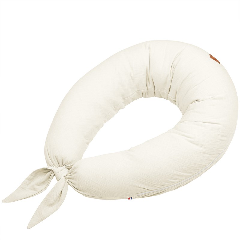 Coussin allaitement gaze de coton écru